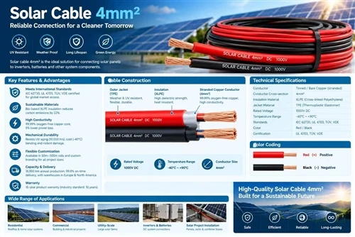 2026년까지 세계 10대 4mm2 태양광 케이블 제조업체